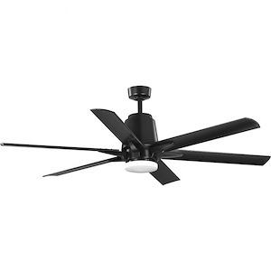 Arlo - Wide - Ceiling Fan - 1 Light - Handheld Remote - Damp Rated in Urban Industrial style - 60 Inches wide by 18.57 Inches high