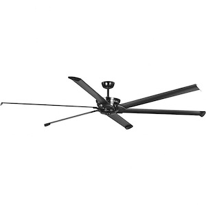 Huff - Wide - Ceiling Fan - Handheld Remote - Damp Rated in Urban Industrial style - 96 Inches wide by 15.44 Inches high