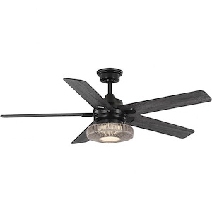 Schaal - 5 Blade Ceiling Fan with Light Kit In Coastal Style-16 Inches Tall and 52 Inches Wide