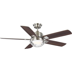 Tompkins - 5 Blade Ceiling Fan with Light Kit-17 Inches Tall and 52 Inches Wide