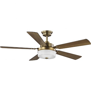 Tempt - Wide - Ceiling Fan - 1 Light - Handheld Remote in Transitional style - 52 Inches wide by 14.75 Inches high