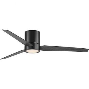 Braden - 3 Blade Hugger Ceiling Fan with Light Kit In Mid-Century Modern Style-9.75 Inches Tall and 56 Inches Wide