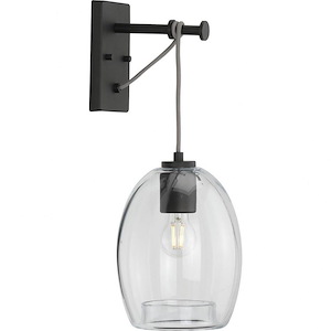 Caisson - Wall Brackets Light - 1 Light - Globe Shade in Bohemian and Mid-Century Modern style - 7.88 Inches wide by 14.75 Inches high