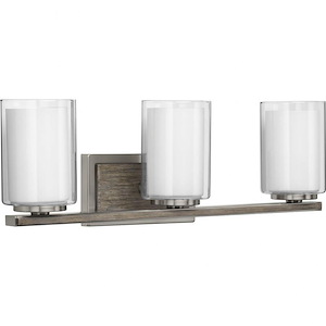 Mast - 3 Light - Cylinder Shade in Coastal style - 24 Inches wide by 7.75 Inches high
