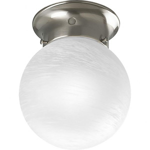 Glass Globes - Close-to-Ceiling Light - 1 Light - Globe Shade in Transitional and Traditional style - 6 Inches wide by 7.25 Inches high