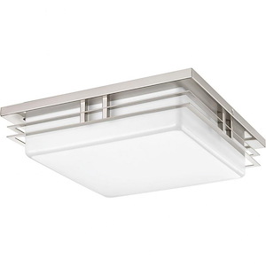 Helm LED - Close-to-Ceiling Light - 2 Light in Modern Craftsman and Modern style - 14 Inches wide by 3.75 Inches high - 462410