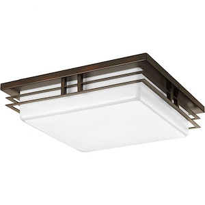 Helm LED - Close-to-Ceiling Light - 2 Light in Modern Craftsman and Modern style - 14 Inches wide by 3.75 Inches high - 462410