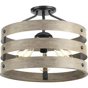 Gulliver - Close-to-Ceiling Light - 3 Light in Coastal style - 17 Inches wide by 13.5 Inches high