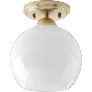 Carisa - Close-to-Ceiling Light - 1 Light in Mid-Century Modern style - 7.38 Inches wide by 8.75 Inches high