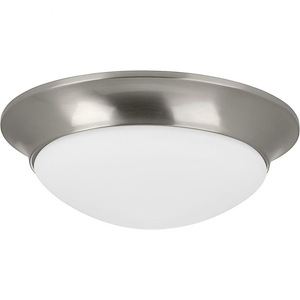 Etched Glass Close-to-Ceiling - Close-to-Ceiling Light - 2 Light - Bowl Shade in Transitional style - 14 Inches wide by 4.63 Inches high