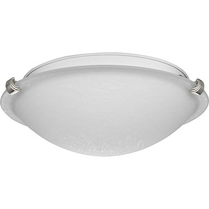 Linen Dome - 30W 2 LED Flush Mount In Transitional Style-4 Inches Tall and 12.25 Inches Wide