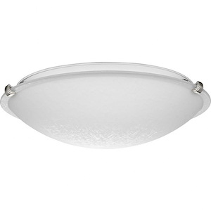 Linen Dome - 45W 3 LED Flush Mount In Transitional Style-4.13 Inches Tall and 16.25 Inches Wide