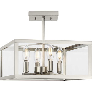 Hillcrest - 4 Light Semi-Flush Mount In Modern Style-11 Inches Tall and 13 Inches Wide - 1325223