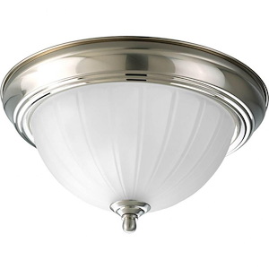 Melon - Close-to-Ceiling Light - 1 Light - Bowl Shade in Transitional and Traditional style - 11.38 Inches wide by 6 Inches high - 118020