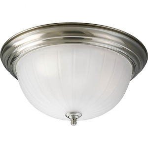 Melon - Close-to-Ceiling Light - 3 Light - Bowl Shade in Transitional and Traditional style - 15.25 Inches wide by 7.5 Inches high