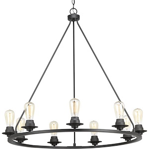 Debut - Chandeliers Light - 9 Light in Farmhouse style - 36 Inches wide by 34.5 Inches high
