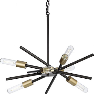 Astra - 6 Light Chandelier In Modern Style-10.5 Inches Tall and 22.57 Inches Wide