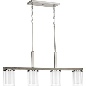 Mast - Island/Linear Light - 4 Light - Cylinder Shade in Coastal style - 4.88 Inches wide by 14.75 Inches high
