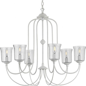 Bowman - Chandeliers Light - 6 Light - Bell Shade in Coastal style - 32 Inches wide by 28.88 Inches high