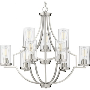 Lassiter - Chandeliers Light - 9 Light - Cylinder Shade in Modern style - 32 Inches wide by 29 Inches high - 930187