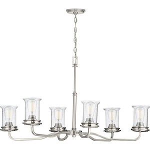 Winslett - Chandeliers Light - 6 Light - Cylinder Shade in Coastal style - 34.13 Inches wide by 21.25 Inches high - 930232