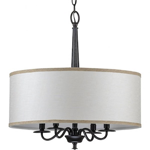 Durrell - Chandeliers Light - 4 Light - Drum Shade in Coastal style - 21 Inches wide by 22.5 Inches high - 930126
