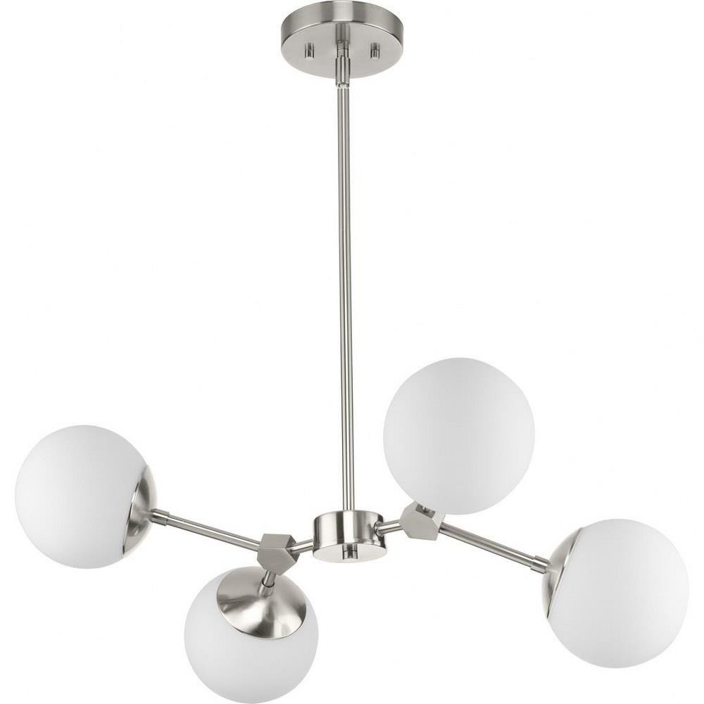 Progress Lighting Haas 4-Light Brushed Bronze Mid-century Chandelier