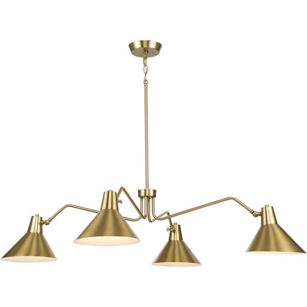 Progress Lighting Trimble 4-Light Brushed Bronze Linear Chandelier