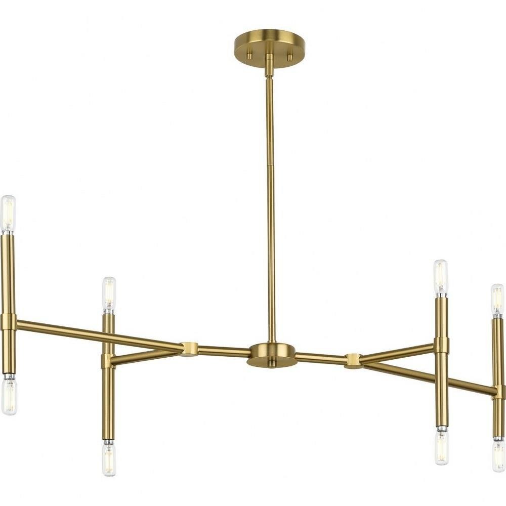 Progress Lighting Arya 8-Light Brushed Gold Modern/Contemporary Chandelier