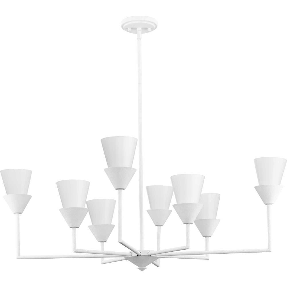 Progress Lighting Pinellas 8-Light White Modern/Contemporary Chandelier