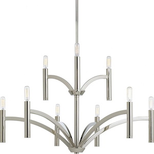 Draper - Chandeliers Light - 9 Light in Luxe and Mid-Century Modern style - 32 Inches wide by 21.75 Inches high - 1211398