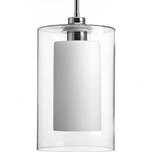 Double Glass - Pendants Light - 1 Light in Farmhouse style - 7.75 Inches wide by 13.5 Inches high