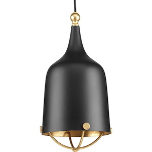 Era Pendant 1 Light in Bohemian and Luxe and Urban Industrial style - 8.38 Inches wide by 16.75 Inches high - 1211150