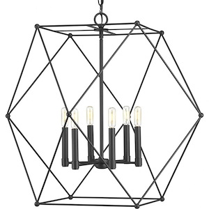 Spatial - Pendants Light - 6 Light in Bohemian and Modern style - 28 Inches wide by 26 Inches high - 687706
