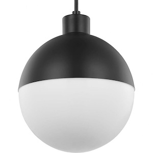 Globe LED - Pendants Light - 1 Light - Globe Shade in Mid-Century Modern style - 8 Inches wide by 9.75 Inches high