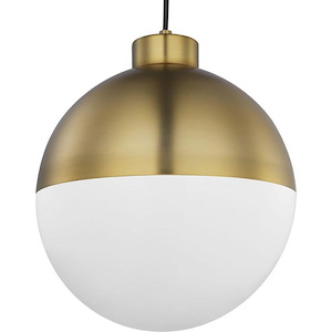 Globe LED - Pendants Light - 1 Light - Globe Shade in Mid-Century Modern style - 11.63 Inches wide by 13.5 Inches high - 930159