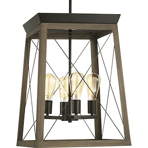 Briarwood 4-Light Caged Lantern Pendant - 20.13 Inches Tall and 15.5 Inches Wide
