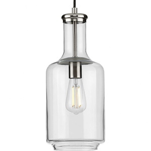 Latrobe - Pendants Light - 1 Light - Cylinder Shade in Coastal style - 7 Inches wide by 17 Inches high - 930196