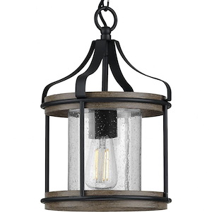 Brenham - Pendants Light - 1 Light - Cylinder Shade in Farmhouse style - 10 Inches wide by 15 Inches high - 1211612