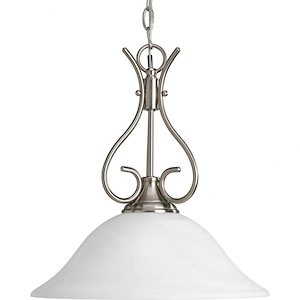 Alabaster Glass - Pendants Light - 1 Light in Transitional and Traditional style - 15.38 Inches wide by 16.5 Inches high