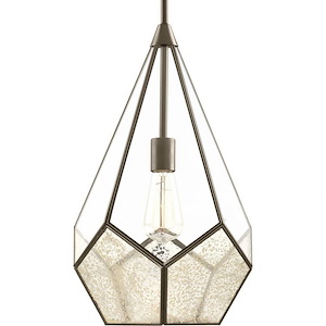 Cinq - Pendants Light - 1 Light in Bohemian and Farmhouse style - 12 Inches wide by 18.5 Inches high