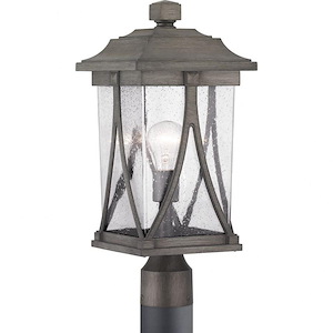 Abbott - Outdoor Light - 1 Light - Square Shade in Modern Craftsman and Transitional style - 8.25 Inches wide by 18.5 Inches high - 756595