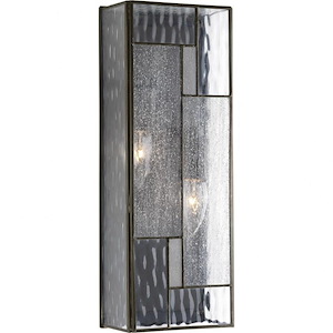 Geometric - Outdoor Light - 2 Light in Modern Craftsman and Modern style - 6 Inches wide by 16 Inches high