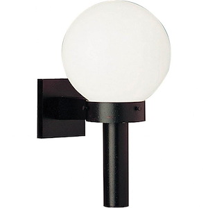 Acrylic Globe - Outdoor Light - 1 Light - Globe Shade in Modern style - 8 Inches wide by 15 Inches high