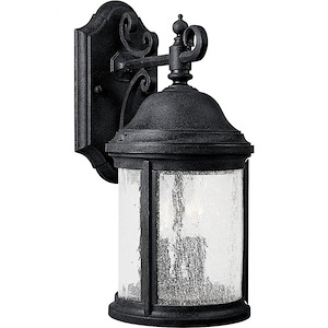 Ashmore - Outdoor Light - 2 Light - Curved Panels Shade in New Traditional and Transitional style - 6.63 Inches wide by 14.81 Inches high