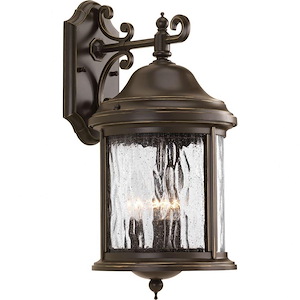Ashmore - Outdoor Light - 3 Light - Curved Panels Shade in New Traditional and Transitional style - 8.38 Inches wide by 16.5 Inches high - 118776