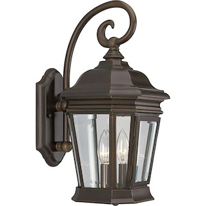 Crawford - Outdoor Light - 2 Light in New Traditional and Transitional style - 8.5 Inches wide by 16.75 Inches high