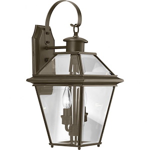 Burlington - 2 Light Medium Outdoor Wall Lantern in New Traditional and Transitional and Traditional style - 9 Inches wide by 18.75 Inches high - 1211487