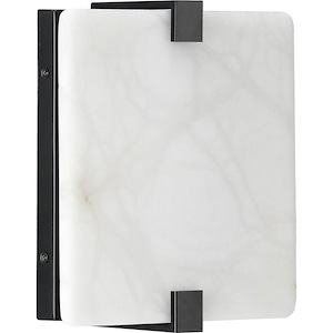 LED Alabaster Stone Sconce - Wall Sconces Light - 1 Light - Square Shade in Modern style - 8 Inches wide by 8.5 Inches high