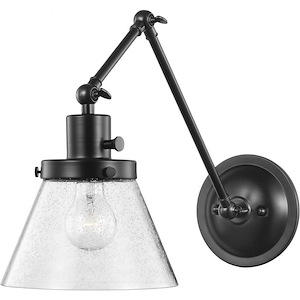 Hinton - Wall Brackets Light - 1 Light - Cone Shade in Coastal style - 8 Inches wide by 14.38 Inches high